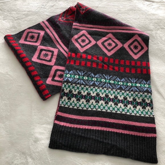 J.Crew Abstract Fair Isle Scarf - Picture 2 of 3